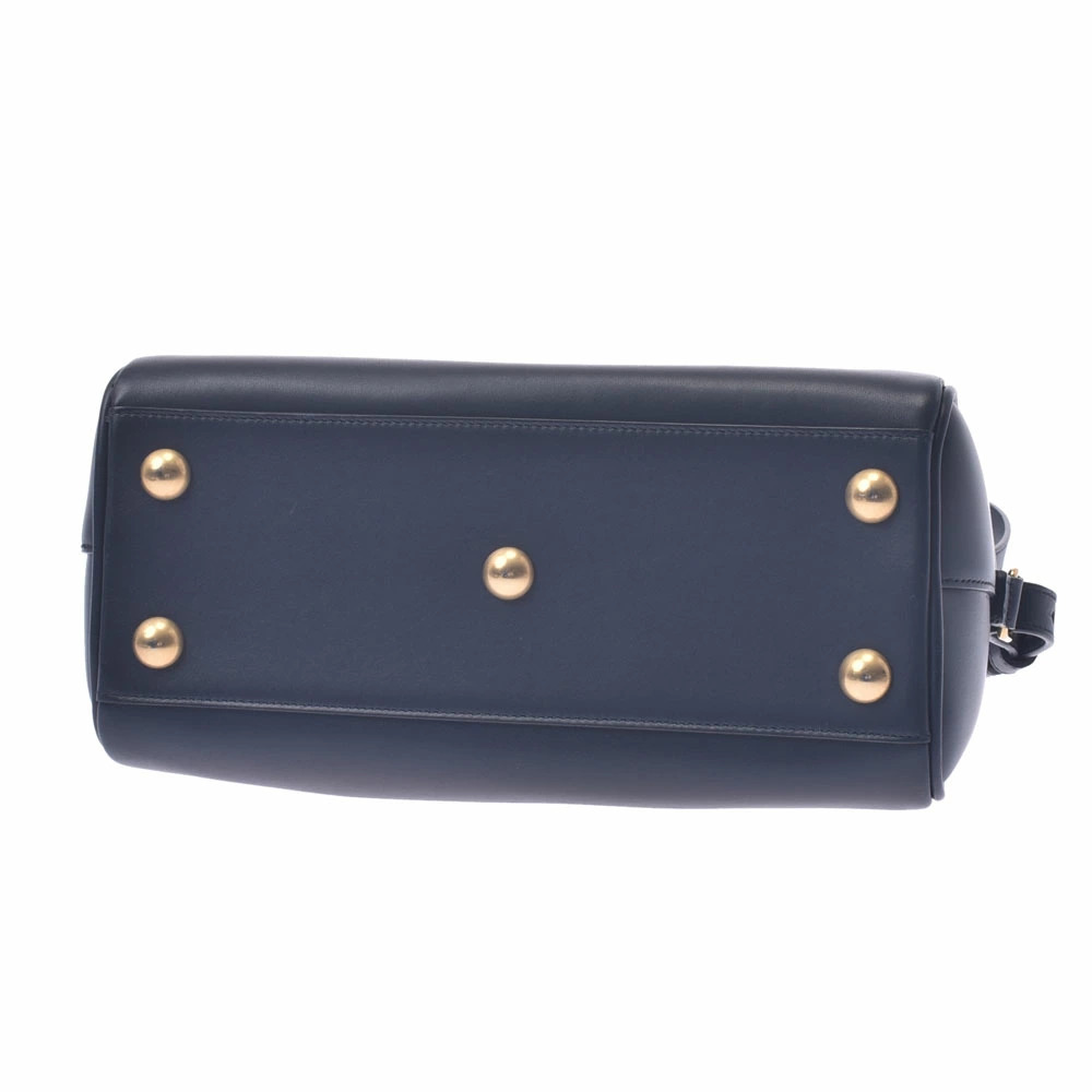 SAINT LAURENT Baby Duffle Bag Navy Blue Calfskin Handbag - Picture 6 of 9